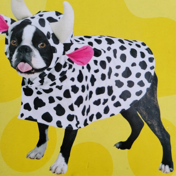 Fun World Paw Prints Cow Pup Poncho Halloween Costume Size Small/Medium NWT